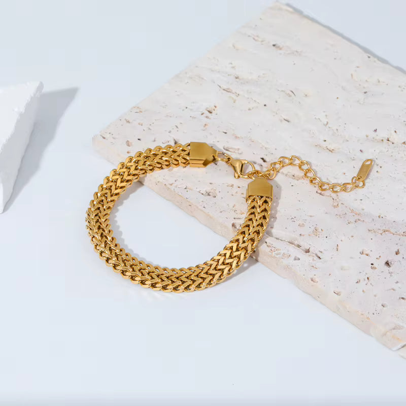 VALORA™ – 18K Gold Plated 316L Stainless Steel Chain Bracelet