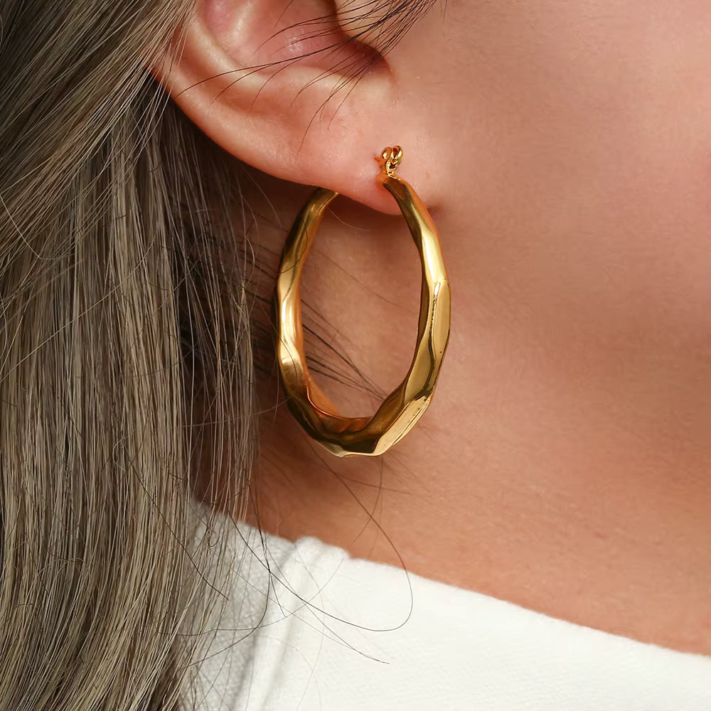 Chunky Gold Hoops