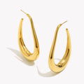Sculptural U Hoop Earrings