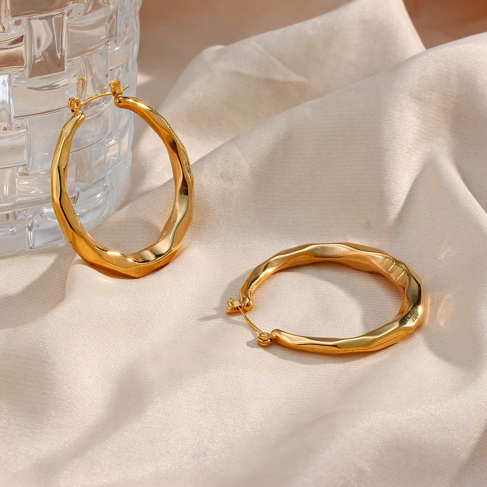 Chunky Gold Hoops