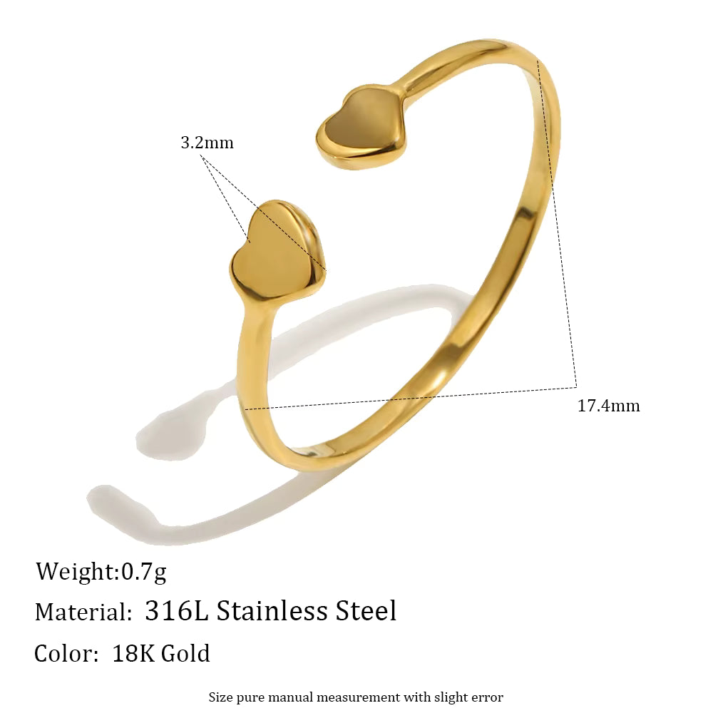 Minimalist Stainless Steel Adjustable Ring – Waterproof