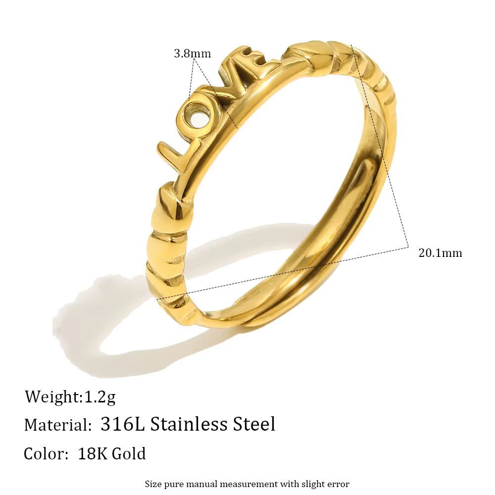 Minimalist Stainless Steel Adjustable Ring – Waterproof