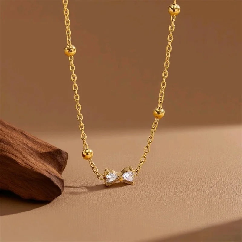 Elegant Zirconia Necklace & Bracelet Set
