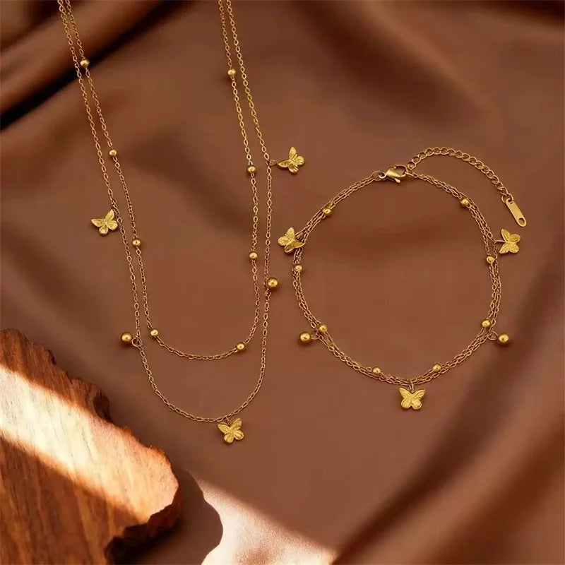 MARIPOSA™ – 18K Gold Plated Butterfly Jewelry Set