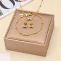 Elegant Zirconia Necklace & Bracelet Set