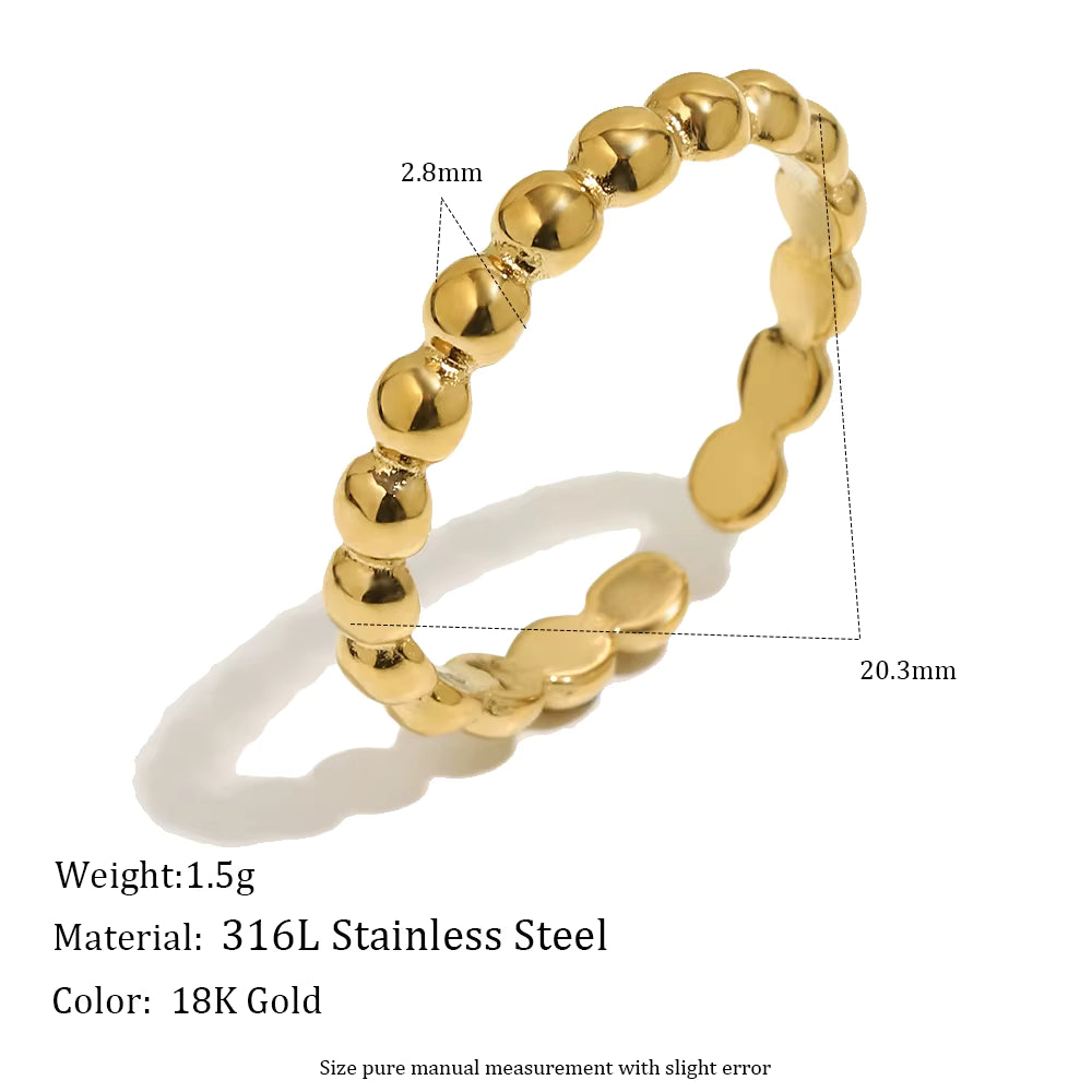 Minimalist Stainless Steel Adjustable Ring – Waterproof