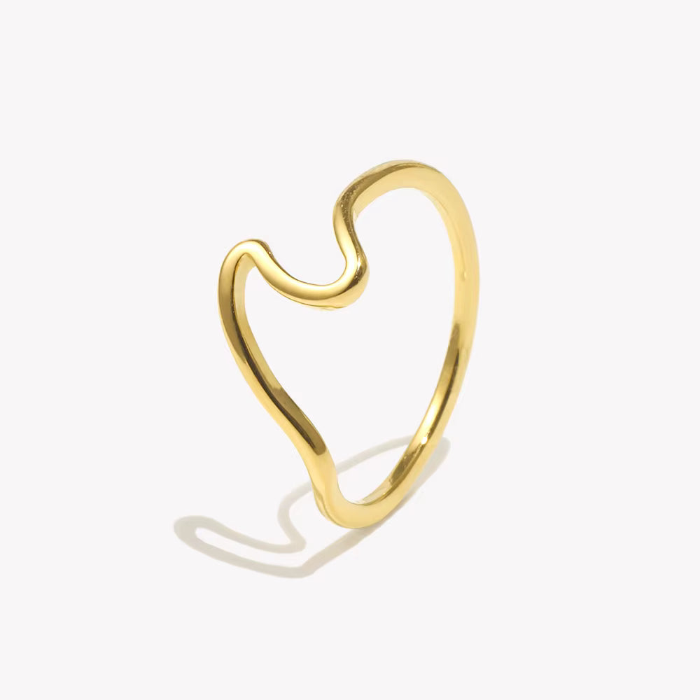Minimalist Wave Ring